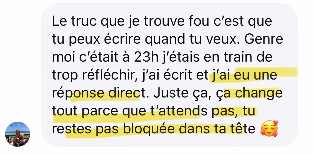 Avis d'une utilisatrice