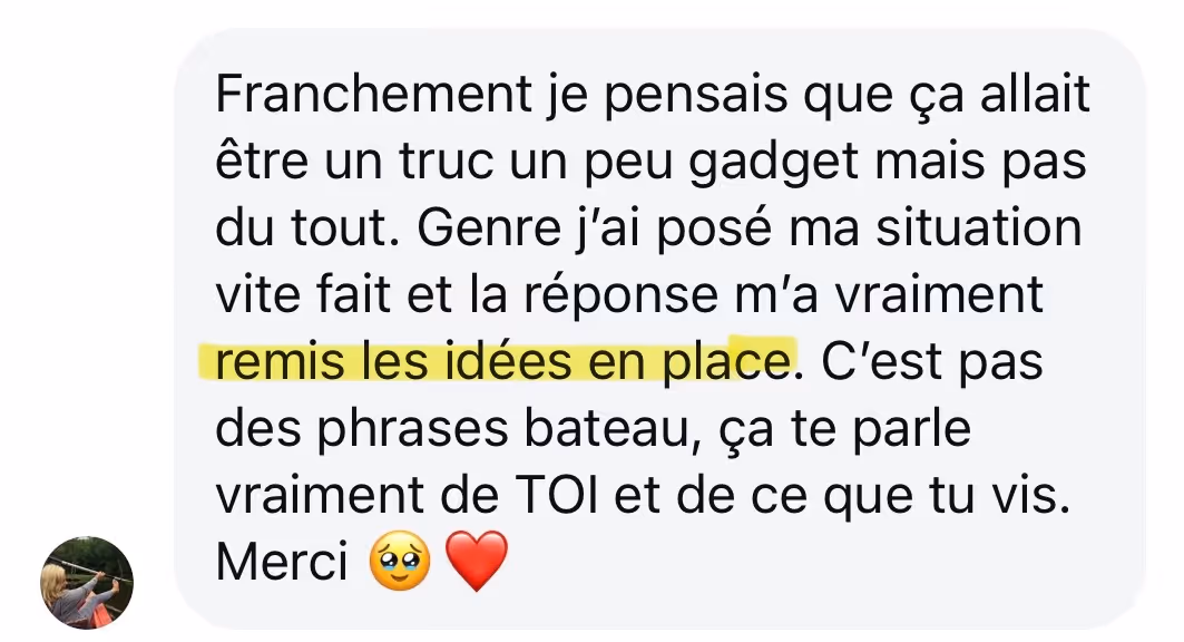 Avis d'une utilisatrice
